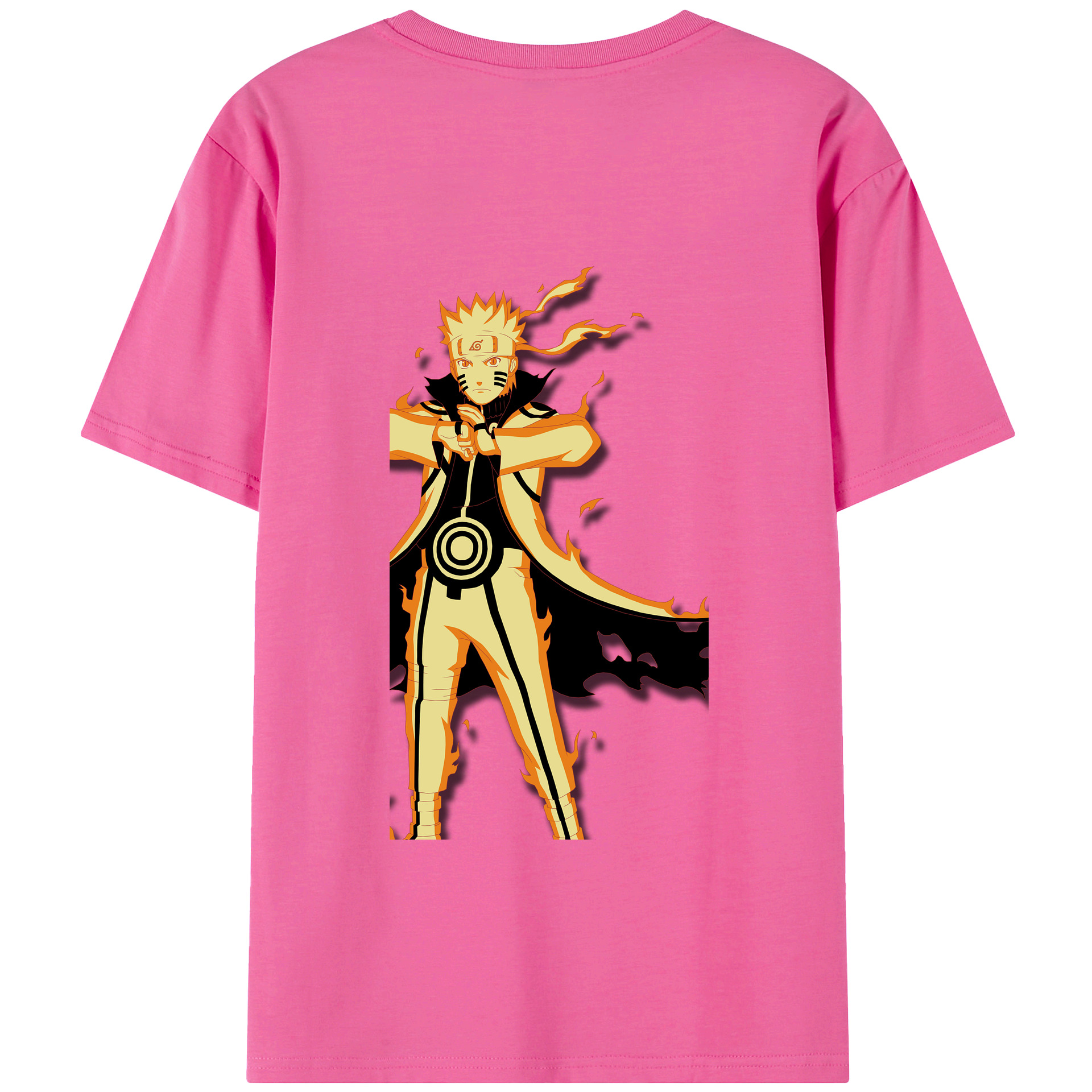 （画像用） NARUTO -ナルト- うずまき ナルト Uzumaki Naruto レディース半袖Tシャツ(バックプリント)